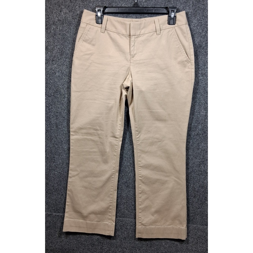 Banana Republic Martin Fit Khaki Chino Pants Womens‎ 6P Tan Stretch 410079-02